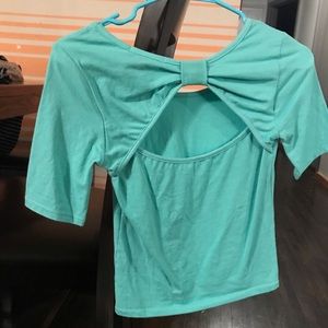 Teal shirt